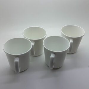 Vintage Corning White Ceramic Mug Set of 4